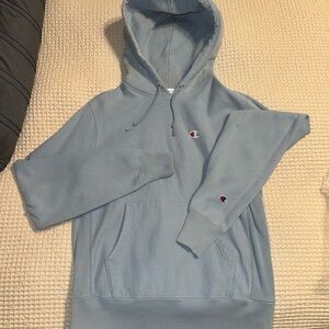 Champion Men's Light Blue Hoodie